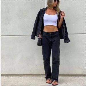 Levi Strauss Black Denim Jeans 315 Shaping Boot Cut Jeans